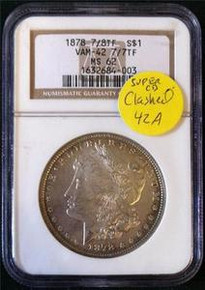 1878-P VAM-42A 7TF, Clashed Obverse In & st