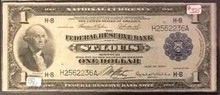 1914 $1 THE FEDERAL RESERVE BANK OF ST. LOUIS MISSOURI UNC