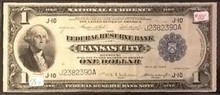 1914 $1 THE FEDERAL RESERVE BANK OF KANSAS CITY VERY FINE