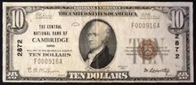 1929 TYPE 1 $10 THE CENTRAL NATIONAL BANK OF CAMBRIDGE OHIO BLOCK 2872 VF 330737409457