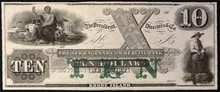 THE NEW ENGLAND COMMERCIAL BANK NEW PORT RHODE ISLAND 10 DOLLARS UNC