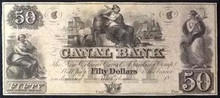CANAL BANK NEW ORLEANS 50 DOLARS PICTORIALS OF WOMEN SITTING UNC