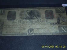 TEN Indian and Eagle The MECHANICS Bank May 1 1856 Fine