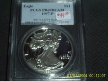 1997-P American Silver Eagle Proof PCGS PR 69 DCAM S$