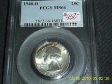 1940-D Washington Quarter new PCGS MS 66 SUPERB #5812