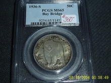 1936-S Bay Bridge Silver Half Dollar PCGS MS 65 50C