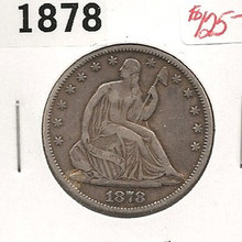 1878 Seated Liberty US Half Dollar VF Very Fine