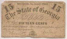 15 Cents The State of Georgia Good in trade for Confed