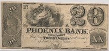 $20 Phoenix Bank Columbus State of Georgia 1850's VF