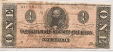 $1 One Dollar Feb 17th 1864 AU About Uncirculated Ty 71
