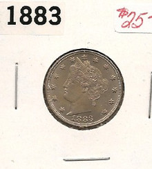 1883 NO CENTS US Liberty Nickel Ch Unc Uncirculated