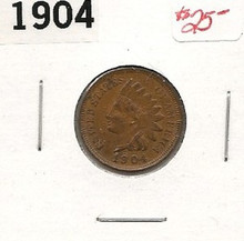 1904 INDIAN HEAD CENT Choice Uncirculated Brown UNC