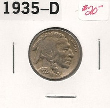 1935-D Indian Head Buffalo 5 Cents EF Extra Fine