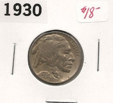 1930 Buffalo Indian Head Nickel About Uncirculated AU