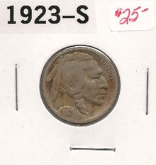 1923-S Buffalo Head Nickel Key Date F Fine