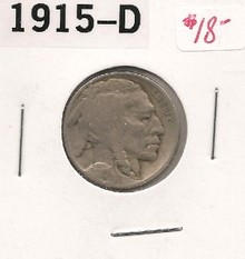 1915-D Buffalo Head Nickel Key Date VG Very Good