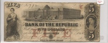 $5 Bank of the Republic Five Providence Rhode Island VG