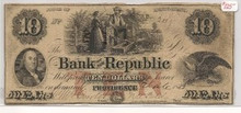 $10 Bank of the Republic TEN Providence Rhode Island F