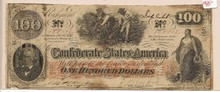 1862 Negroes Pick Cotton on $100 Confederate Fine CSA