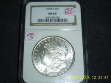 1878-S Morgan Silver Dollar NGC MS 65 TOP 30 VAM 31