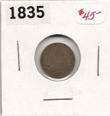 1835 Bust Half Dime Circulated Small 5C type coin