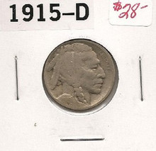1915-D Very Good VG Buffalo Head Nickel Rare Date