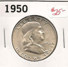 1950 Franklin Silver Half Dollar Uncirculated