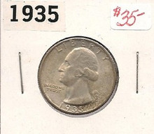 1935 Washington Quarter Dollar Choice Uncirculated Tone