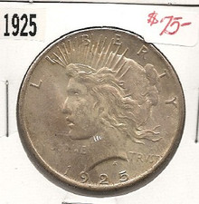 1925 Peace Silver Dollar GEM Toned Nice Coin Unc