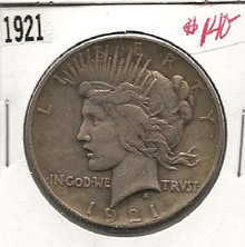 1921 Peace Silver Dollar VF Very Fine RARE