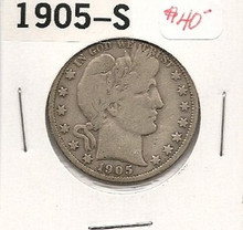 1905-S Barber Half Dollar Liberty Half Fine