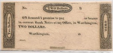 TWO DOLLARS Worthington Ohio Ch Unc Murray Draper Co