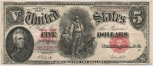1907 $5 United States Note  Better Signatures