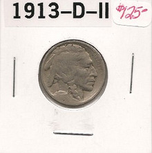 1913-D Indian Head / Buffalo Nickel Type 2