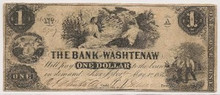 1854 $1 The Bank of Washtenaw, Ann Arbor #3707