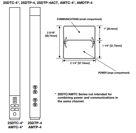 Office Cubicle Power Pole 10’ DesktoCeiling Power Pole