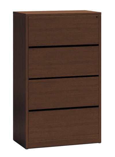 Hon 10500 Series Woodgrain Laminate Four Drawer Lateral File