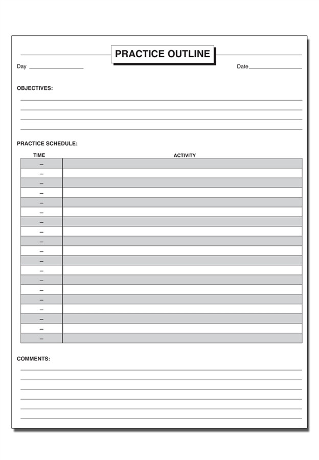 Volleyball Practice Outline (VB4) Supreme School Supply