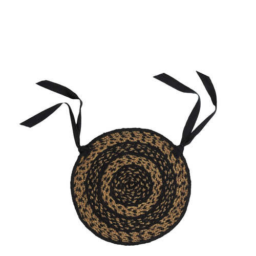 VHC Country Farmhouse Braided Jute Chair Pad Set of 6