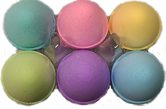Wait ~ so much fun in the Tub~!  6 Beautiful little floaty Easter Eggs in 3 Great Scents!

Bubble Gum

Raspberry   &

Sweet Pea

These little Gems float, scent and color the water but NO mess is left in the tub to clean 

up afterwards.  All the color just floats away down the drain! They come packaged

in an adorable clear egg carton for safe storage.

No Muss, no Fuss~! All FUN!  The kiddos just love these ! 