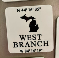 West Branch Coordinates Magnet