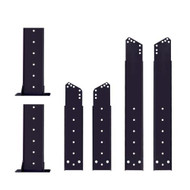 Includes both the 15”-22” and 22”-30” extension legs
Wall/ceiling telescopic mounting bracket kit
Black powder coated paint
