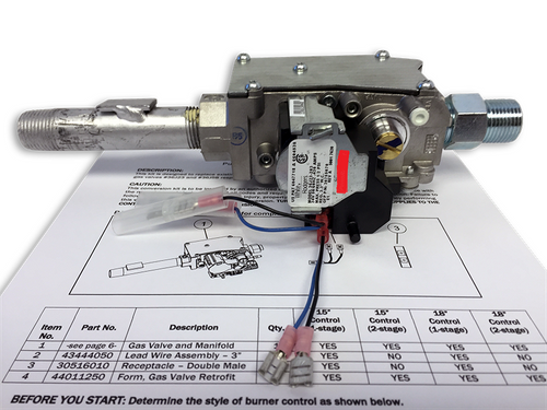 44010270 Gas Valve Kit - #36J23-203B1 (Natural Gas) for SPS/SPU 40-200