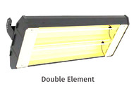 ELXS-24B2 240v Radiant Heater, Black Housing, 24 Inch, Includes  Dual  Element, 3200 Total Watts, 13.32 AMP