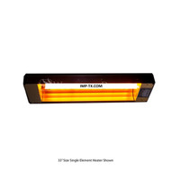 ELXR-24B1-120   24'' Single Element BLACK  Housing  Ruby Element 1,500 Watts  12.5 amps