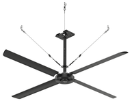  ECO-12  HVLS Ceiling Fan 12' Dia. Includes ALL  Industrial 350 LED Controller Telescoping Downrod Mount