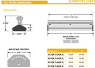 EL-RM-46S2 RECESSED MOUNT KIT, Stainless for 46" DOUBLE ELEMENT 