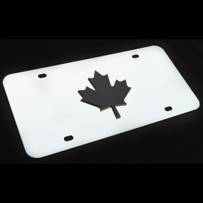 Canada Decor Plate Black, Brushed, or Bright Stainless