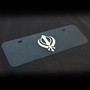 Sikh Khanda Small Decor Plate Black, Brushed, or Bright Stainless