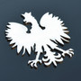 Poland Polish Stainless Emblem Badge Crest Insignia Decal